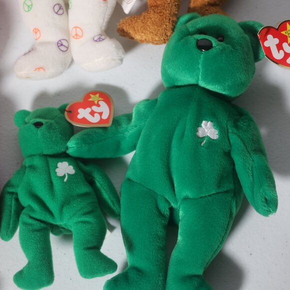 Ty Beanie Babies Lot of 6 Bears Erin Valentina Fuzz Millennium Hardrock Cafe Chi - Picture 4 of 6